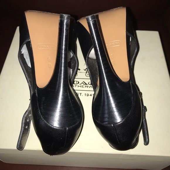 Coach Peep Toe Platform Heels - Picture 4 of 10